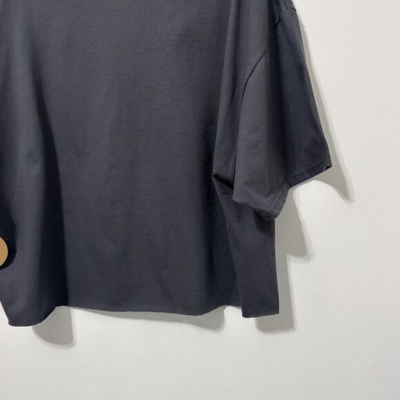 Tree Hugger Tshirt Tee Womens XL Gray Crop Short Sleeve Casual Smiley Face NEW - Picture 8 of 10